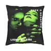 O Type Negative Square Pillow Case Home Decorative Heavy Metal Rock Band Logo Cushions Throw Pillow Sofa Doublesided Printing