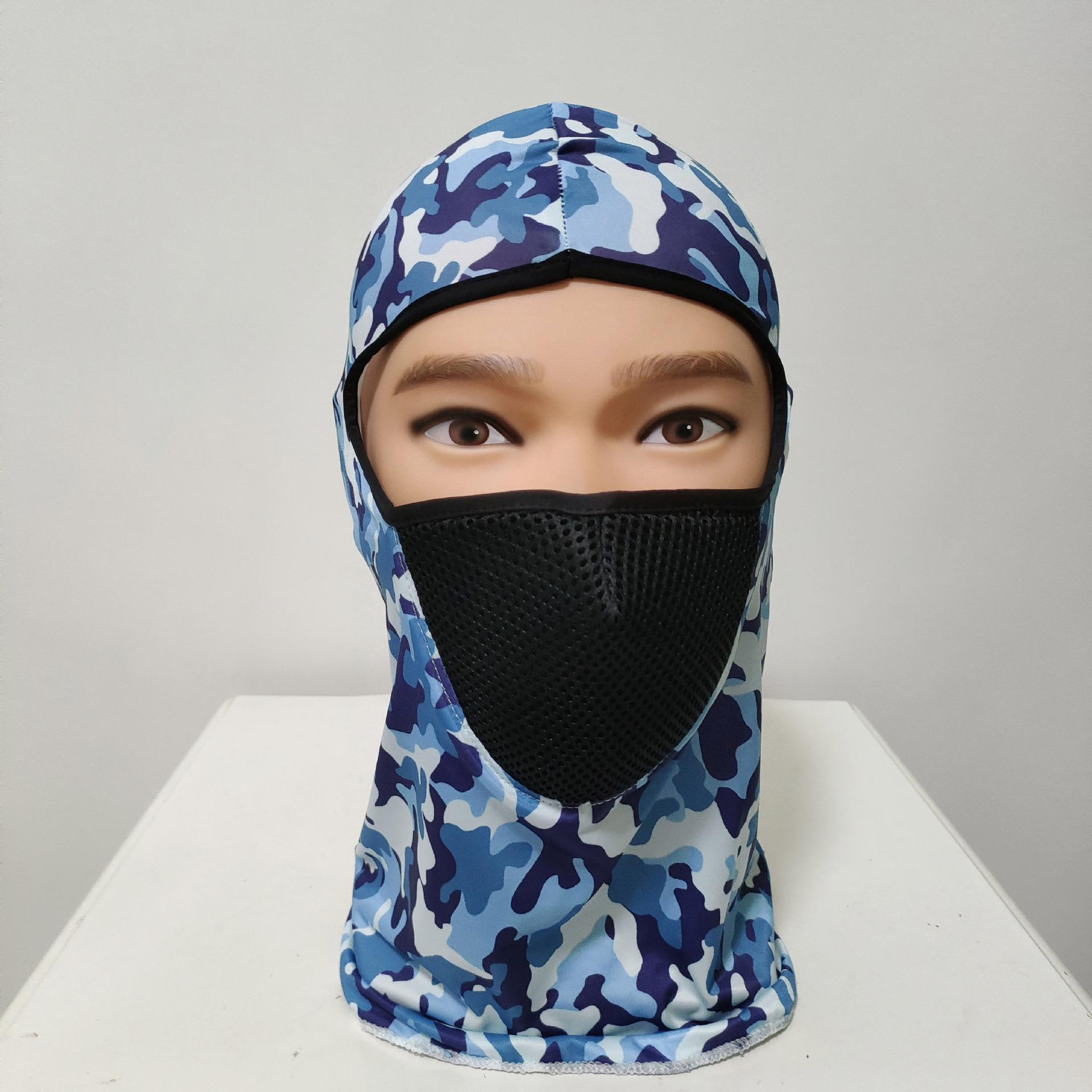

1Pc Outdoor Lycra Face Mask Breathable Ice Silk Mesh Neck Cover Windproof Sandproof Camouflage Facekini Cycling Headgear Average size
