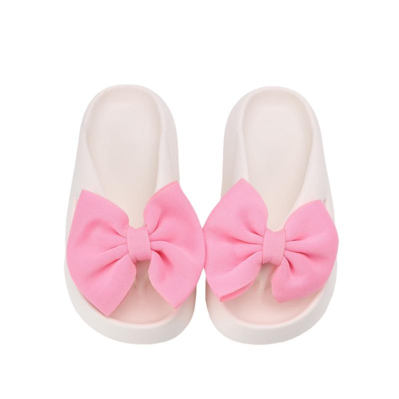 Sandalen mit dicker Sohle für Damen, Tragen von Schleifen-Clip-Slippern für Damen