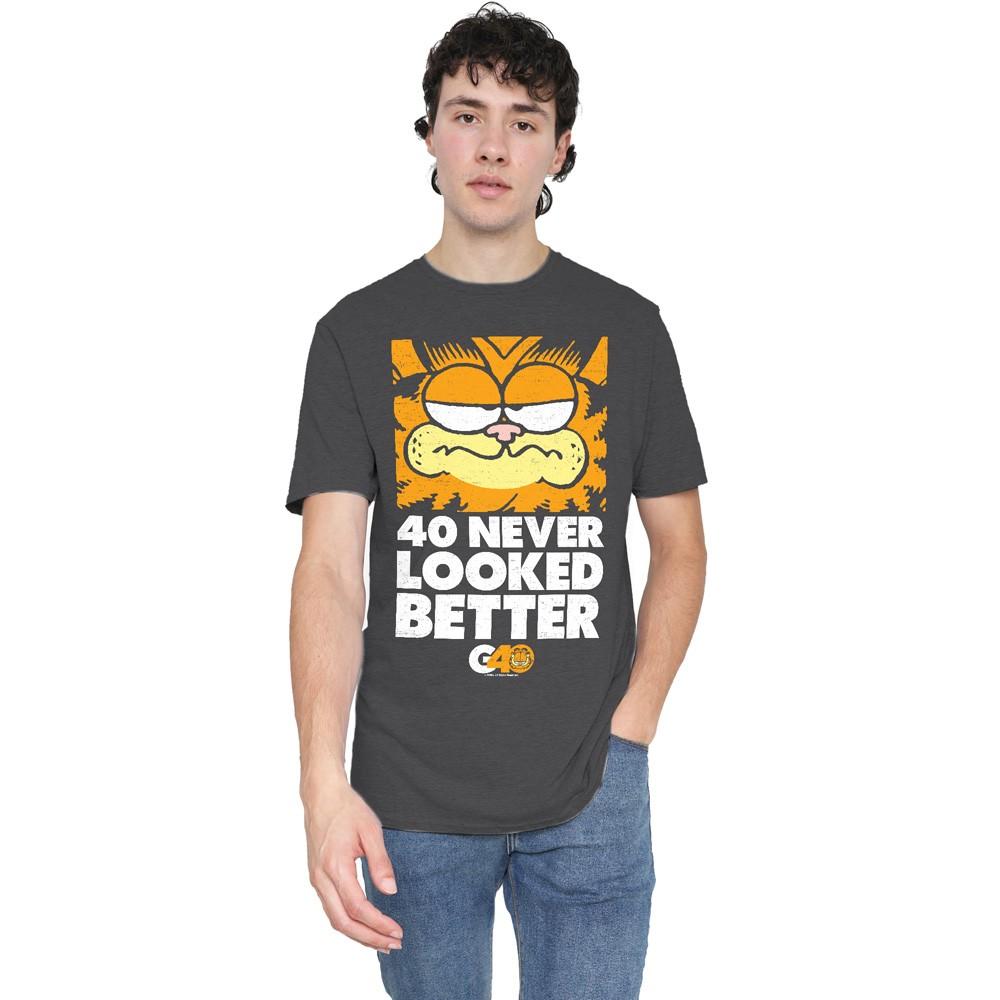 Garfield 40 Looks T-Shirt S-3XL Charcoal S