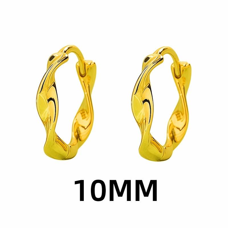 925 Silver Hoop Earring For Women Mobius Office Jewelry Braided Party Birthday Gift