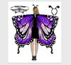 Rotating Butterfly Shawl: Halloween Belly Dance Gradient Wings Cloak
