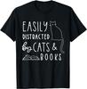 Student Cotton T-shirt Cat Lover_ Cats And Books_ Book Lover_ Reading Lover_ Cat Gift Unisex T-Shirt