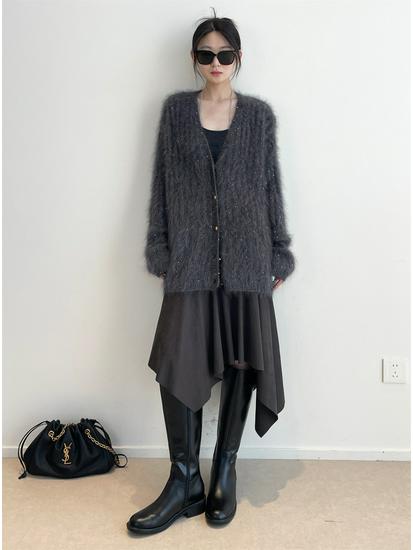 Luxurious South African Mohair & Italian Lurex Sequin Cardigan