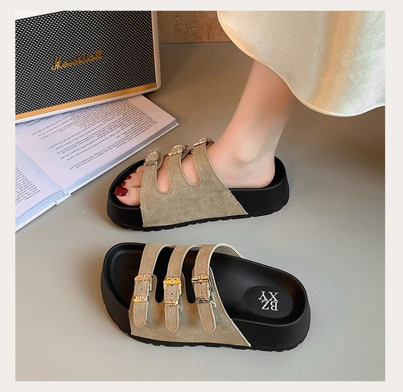 

Summer sandals women s outer wear 2025 new platform slippers heightening bow with skirt muffin bottom casual sandals 40 абрикосовый