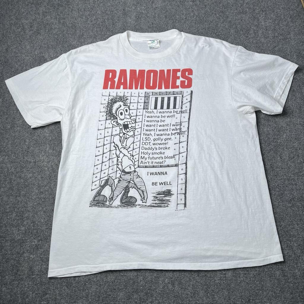 Vtg 90s Ramones I Wanna Be Well Punk Rock T-shirt Mens Xl Single Stitch Band Tee Unisex T-Shirt