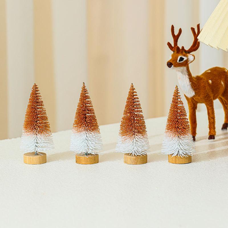 4/8PCS 10CM Christmas Tree Glitter Powder Colorful Mini Christmas Tree Christmas Table Decorations Cedar Decorations Home Decor