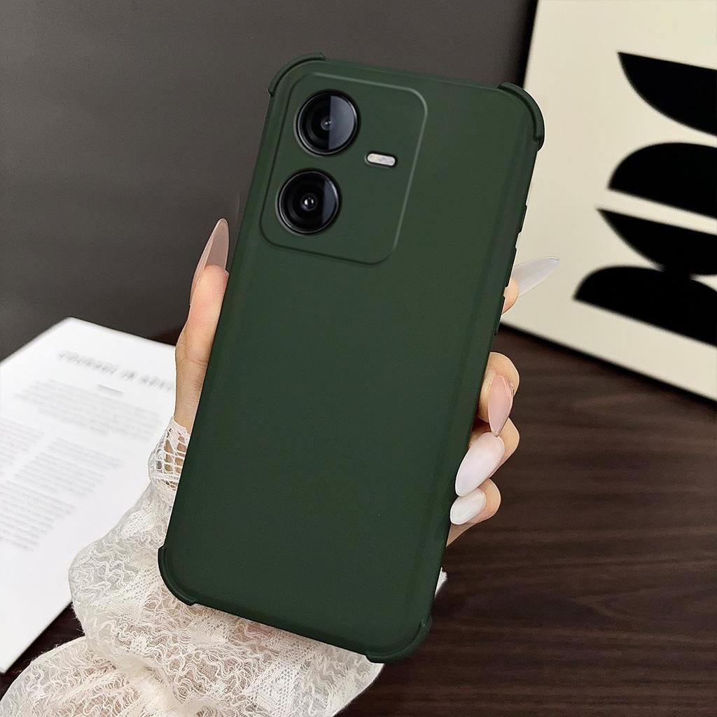 Case for Vivo Y22s,Y22 Ultra-Soft Liquid Silicone Casing Y2K Minimalist Aesthetic Airbag Drop Protection Cover