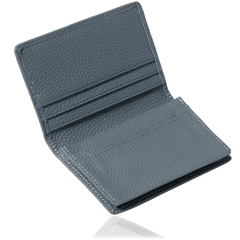 

[MALFY] Genuine leather business card holder, business card case (light blue)