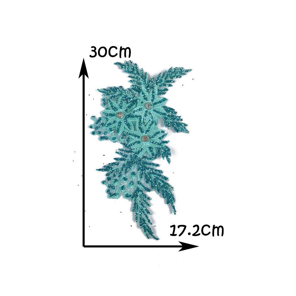 Hollow Rhinestone Beads 3D Lace Embroidery Embroidery Applique Flower Clothing Accessories Fashion Simple Style