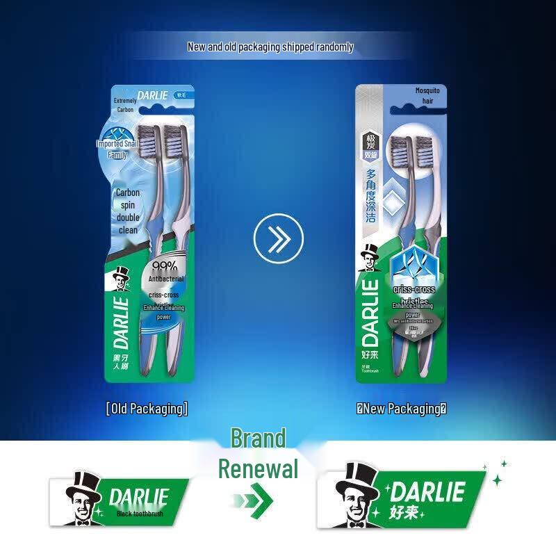 Darlie Charcoal Spiral Soft Bristle Toothbrush
