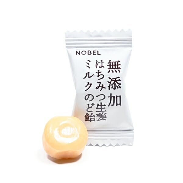 Nobel Seika Additive-Free Honey Ginger Milk Throat Candy 90g4 pieces