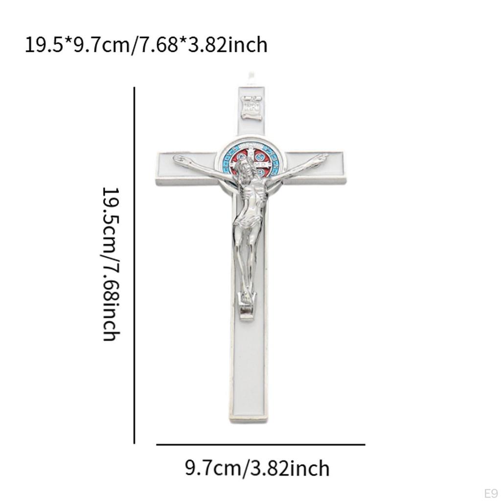 Catholic Cross Figurine Metal Wall Decoration for Home and Bedroom