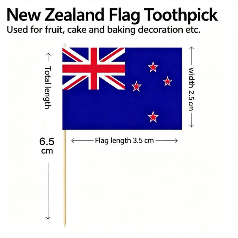 Multinational Flag Toothpick Food Decor Pack For Fruit Garnishes And Cocktails