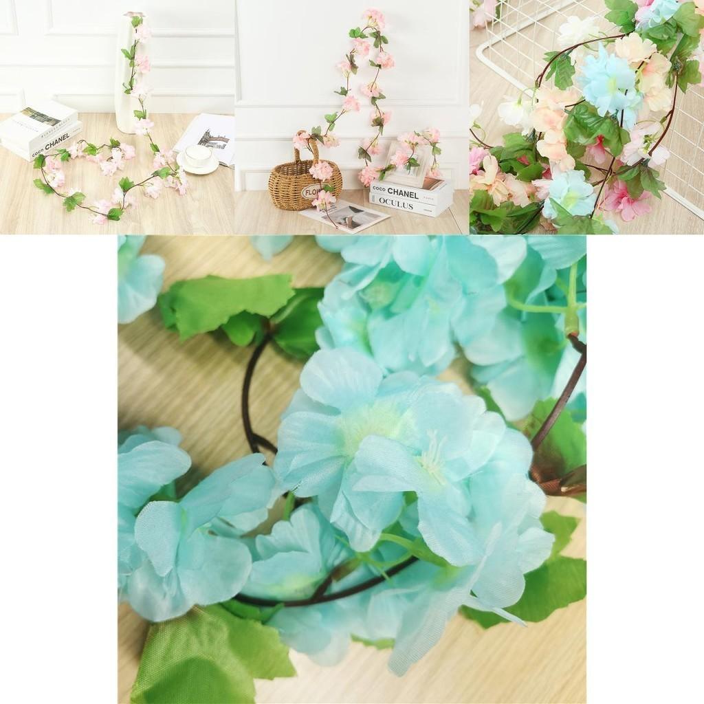 Elegant Artificial Cherry Blossom Garland Ivy Vine For Home Decor And Festivities