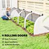 395 x 100 cm Low Tunnel Greenhouse - White