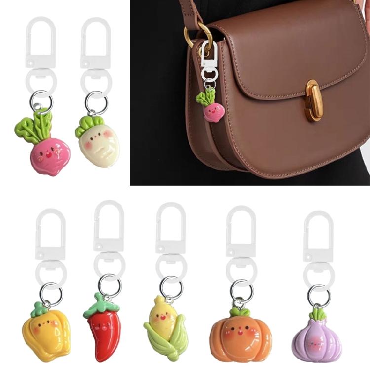 Practical Lovely Vegetable Keychain Personalize Backpack Charm For Students Daily Use Items