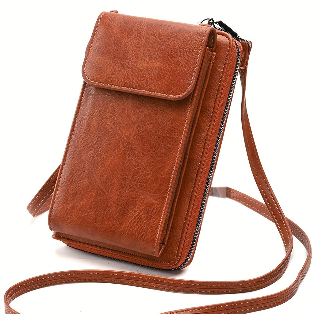 Schicke Reißverschluss-Umhängetasche, Trendige Handytasche, Abnehmbarer Verstellbarer Riemen für Vielseitiges Styling - Sichere & Praktische Alltagstasche