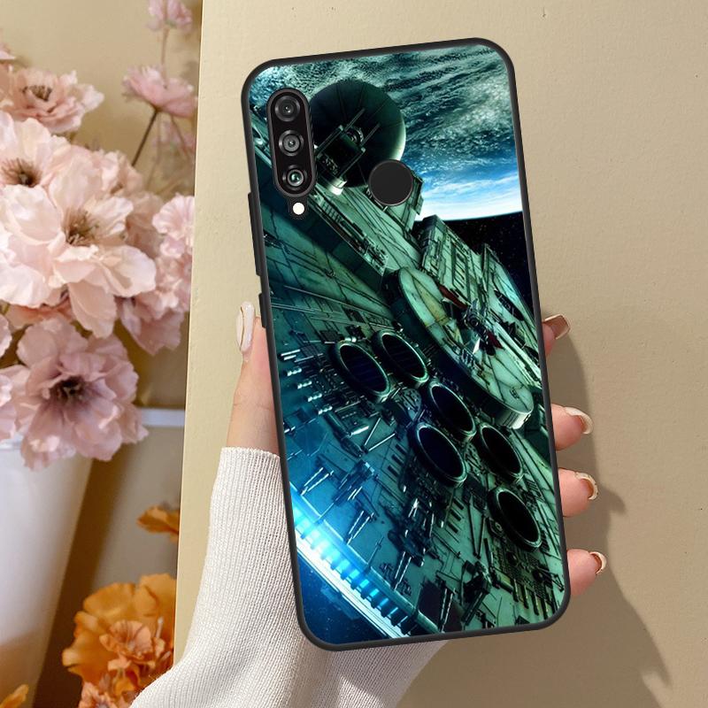 Space Ship Art For Huawei Nova 12i 8i 11i 12s 9 10 SE Y60 Y70 Y90 Y72 Y73 Y61 Y91 P60 Pro P30 P40 Lite Case