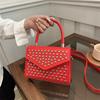 Fashion Diamonds Brand Design Mini Shoulder Bag Crossbody 5 Color Leather Rivets Female Bolsa Sac A Main