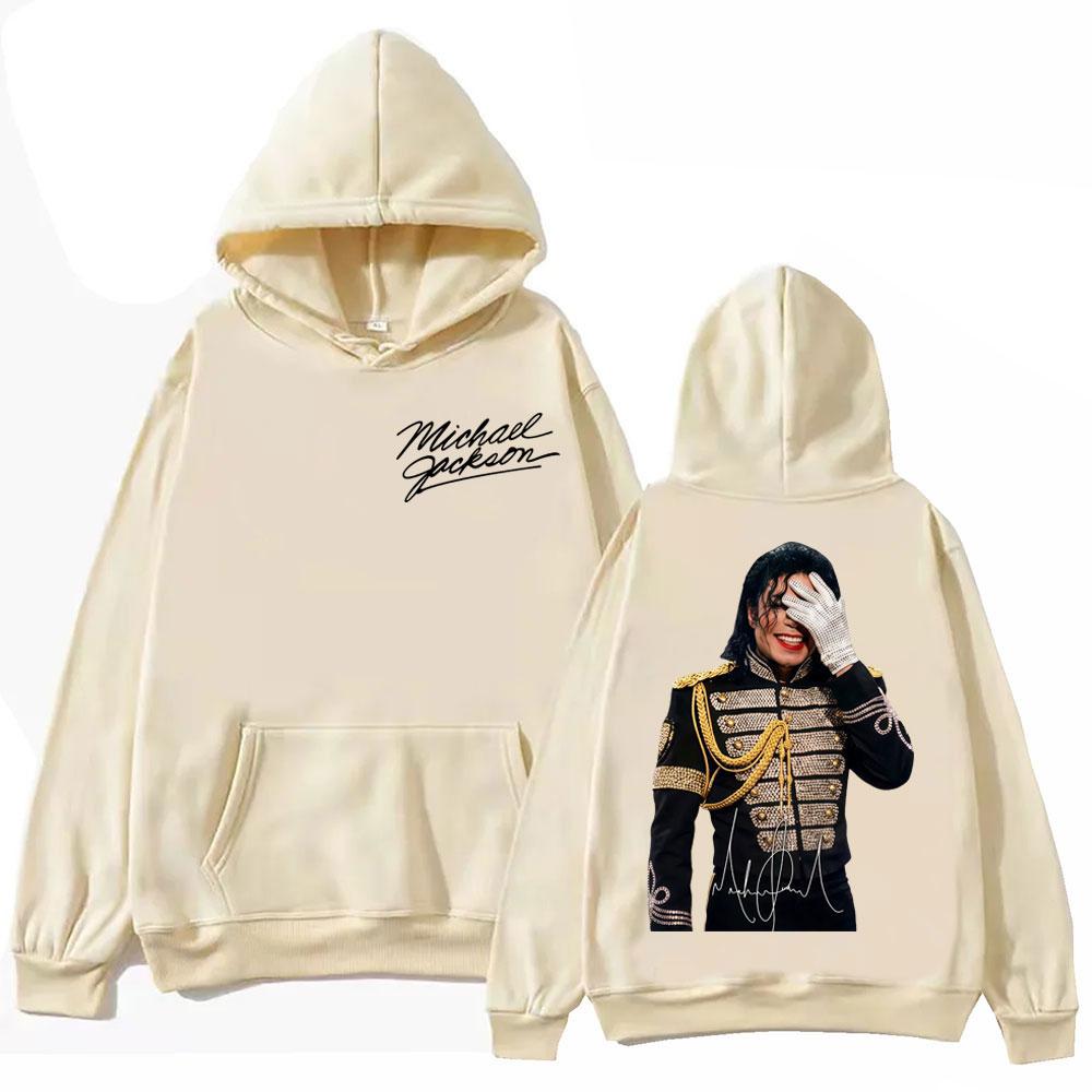 90er Jahre Klassiker Michael Jackson Grafik Hoodies Herren Damen Harajuku Rock Style Pullover Vintage Mode Langarm Sweatshirts