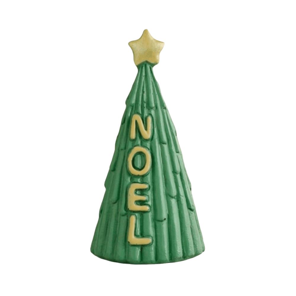 Xmas Resin Christmas Tree Decoration Set Handicrafts Cute Desktop Ornaments Cartoon Mailbox Statue Mini Christmas Tree Home