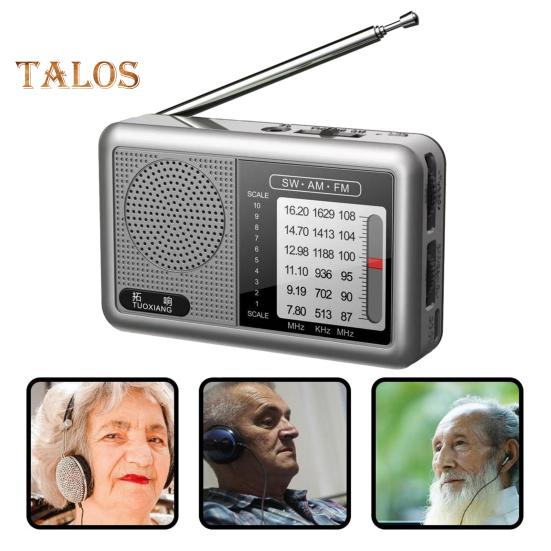Tragbares Radio Robuste Konstruktion Benutzerfreundlich Kompaktes Design Kleines batteriebetriebenes wiederaufladbares FM/AM-Radio