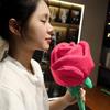 85cm/100cm Large Red Plush Artificial Rose Bouquet Stuffed Bendable Bouquet Soft Floral Home Decoration Valentine's Day Gift