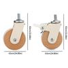 Lightweight Heavy-Duty Swivel Casters Total Capacity 200lbs Brake System PU Wheels  Furniture