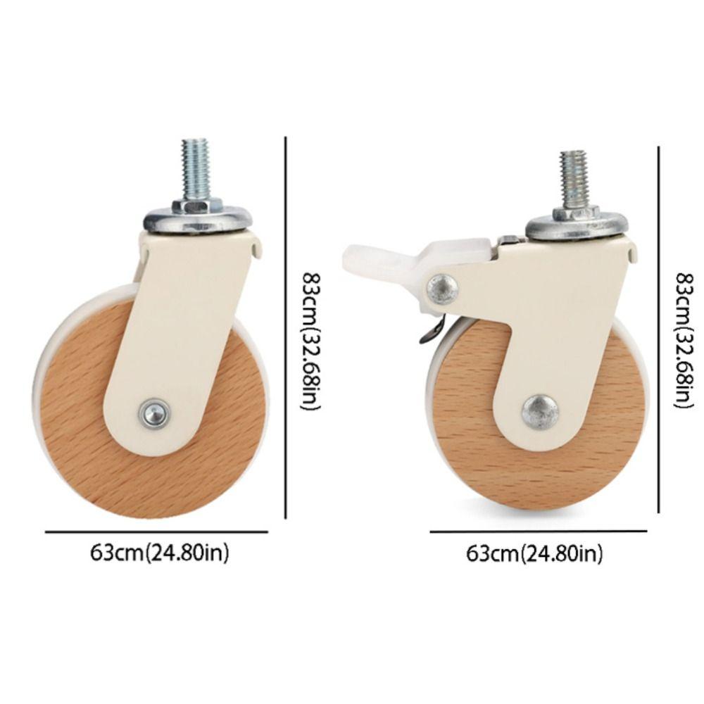 Lightweight Heavy-Duty Swivel Casters Total Capacity 200lbs Brake System PU Wheels Furniture