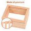 1/12 Scale Natural Wood Mini Album Frames Realistic Tiny House Decors Crafting Supplies