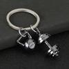 Trendy Workout Inspired Keychain Zinc Alloy Dumbbell Charm For Active Individuals Unique Fitness Gift Choice