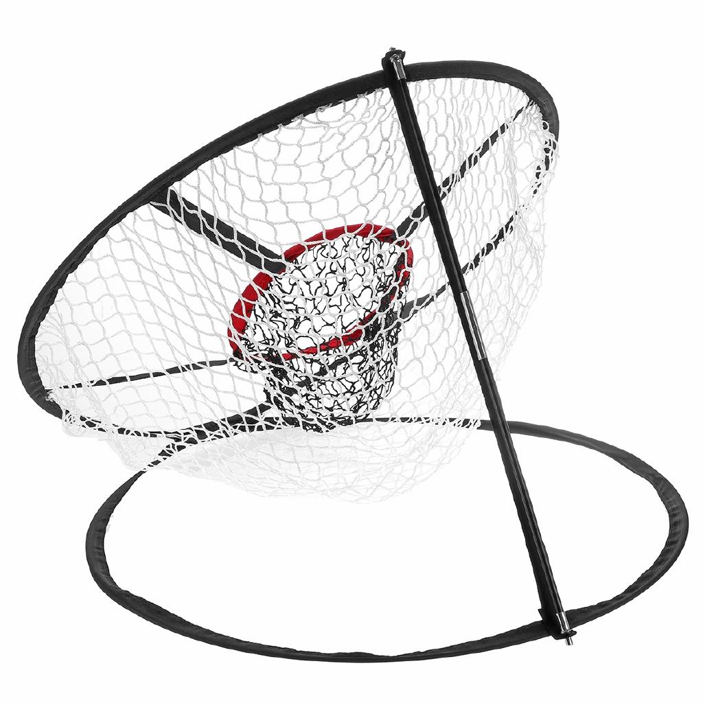 65x Foldable Golf Outdoor Indoor Chipping Pitching Cages Mats Practice Easy Net Golf Training Golf Aids Metal + Net 54CM