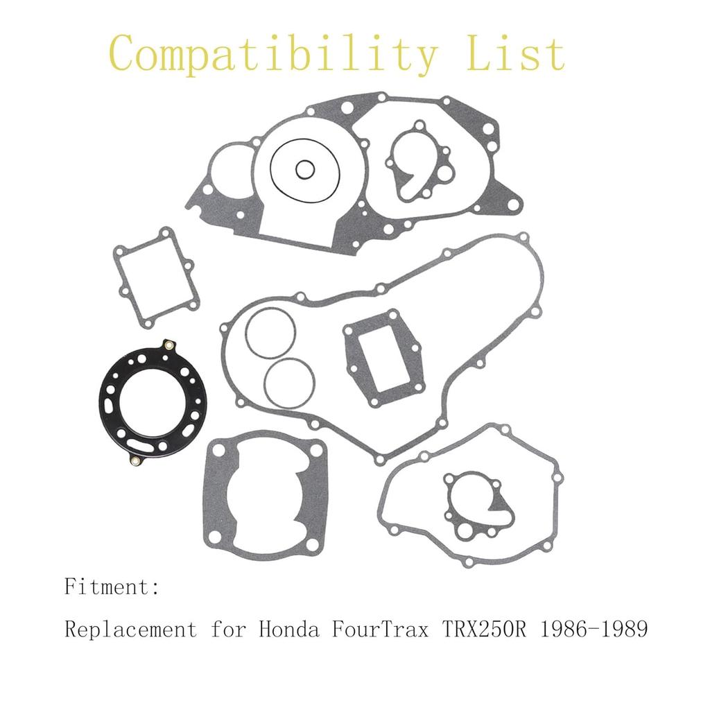 WFLNHB Engine Gasket Kit Replacement for Honda FourTrax TRX250R 1986 1987 1988-1989
