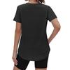 Women's Fashionable Casual Loose-Fit Short-Sleeved Plain Round-Neck Pullover T-Shirt