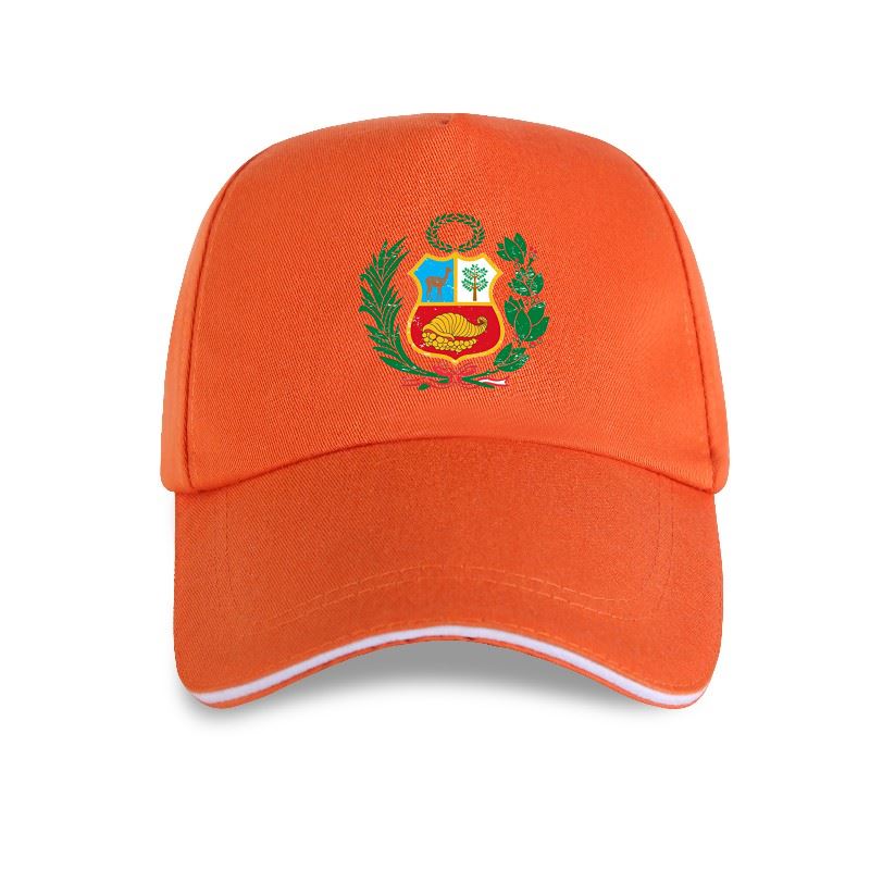Newest Fashion Cool Unisex Print Cool Fashion Novelty Style Top Peru Baseball Cap Peruvian Coat of Arms Casual Homme