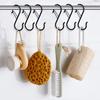 2Pcs Metal S-Shape Hook Garden Hanging Clasp Kitchen Pot Rack Bedroom Bags Clothes Towels Closet Rod S Hanger Hooks With Buckle