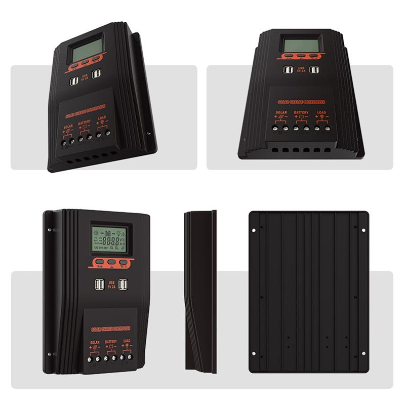 MPPT/PWM Контроллер заряда солнечных батарей Регулятор солнечных панелей ЖК-дисплей Различные режимы управления нагрузкой