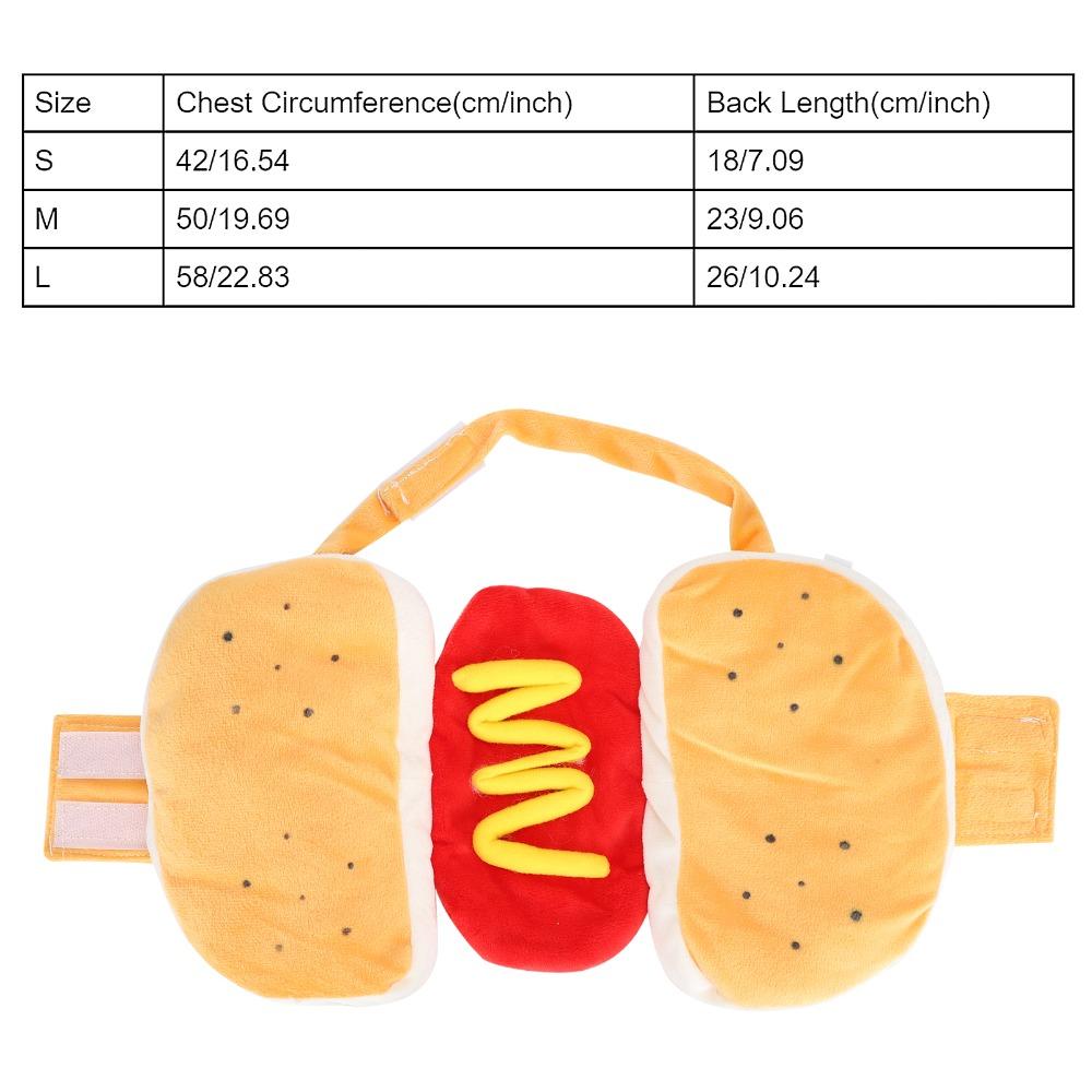 Polyester Fabric Hot Dog Pet Costume Funny Pet Transformer Suit Daily Wear Dress Up