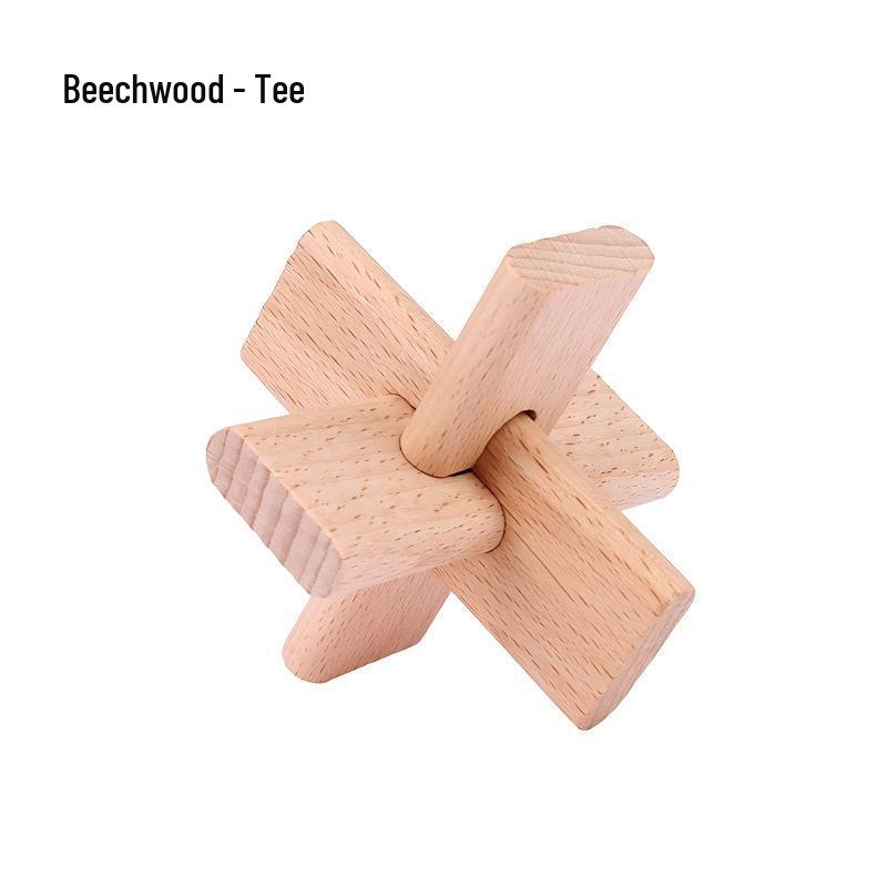 Набор деревянных игрушек-головоломок «Замок Чжугэ Ляна и Лубаня» - Интеллектуальные строительные блоки с шипами и пазами