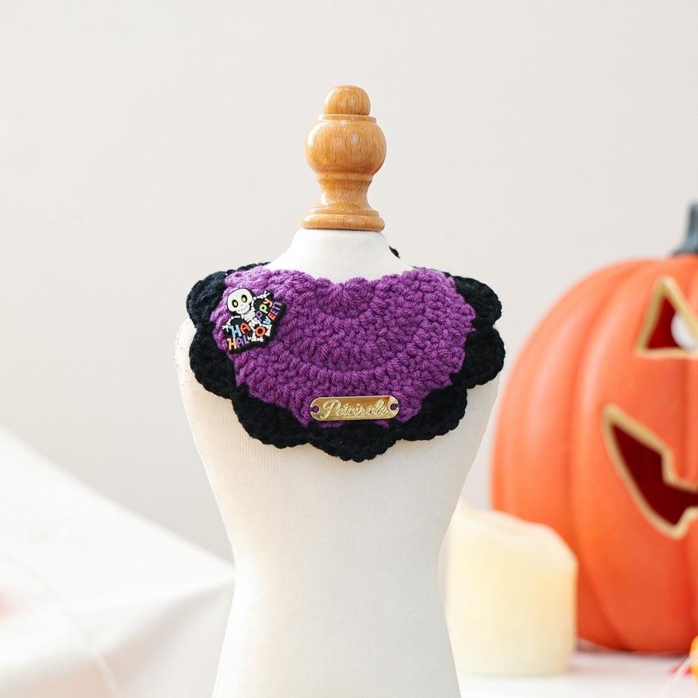 Adjustable Strap Pet Scarf Breathable Washable Cat Knitted Scarf Neck Strap Woven Design Pet Accessories for Cat Headgear