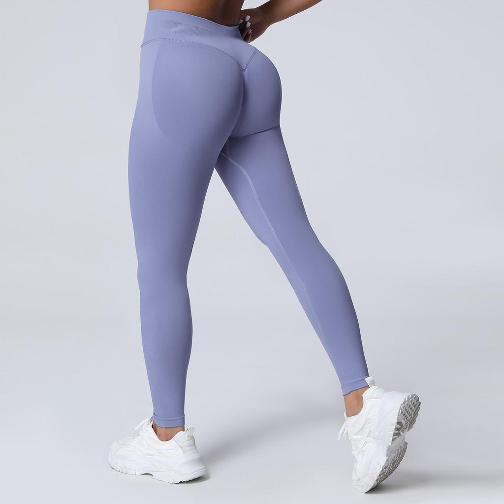 Seamless Matte High Waist Workout Leggings With Peach Lift For Yoga And Running