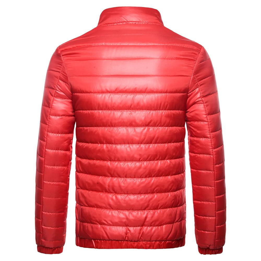 Fashion Men's  Winter Casual Long Sleeve Solid Stand Thick Outwear Top