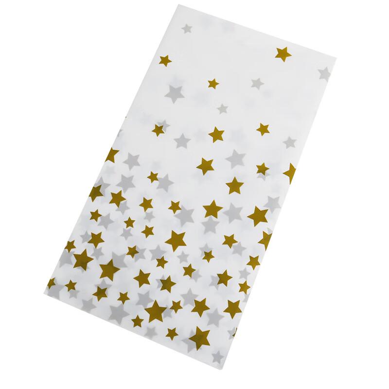 OIMG Gold Star Polka Dot Fabric Party Tablecloth