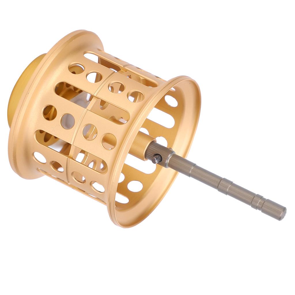 Vollmetall LowProfile Rollenumbau Rockspule Angelschnurrad Zubehör(golden )