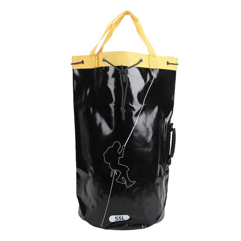 Climbing Rope Storage Bag PVC Water Proof Climbing Rope Bucket Backpack with Drainage Holes for Caving Waterfall Outdoor Adventure