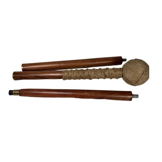 Cane with Rope Design, Walking Stick, Handmade Knot, Jute Rope with Handle, Wooden Camping Cane,