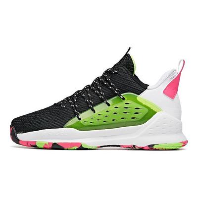 Scarpe da Basket Performance Low Top Uomo Sneakers Nero Verde Bianco 112021610-1