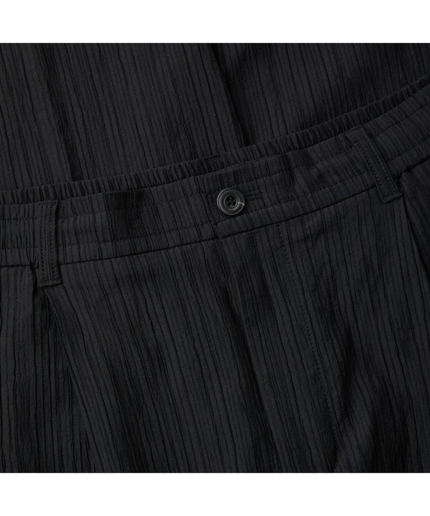 Keoseuuteommellou Black Loose Fit Tucked Pleats Pants Cwpam26432Bkx