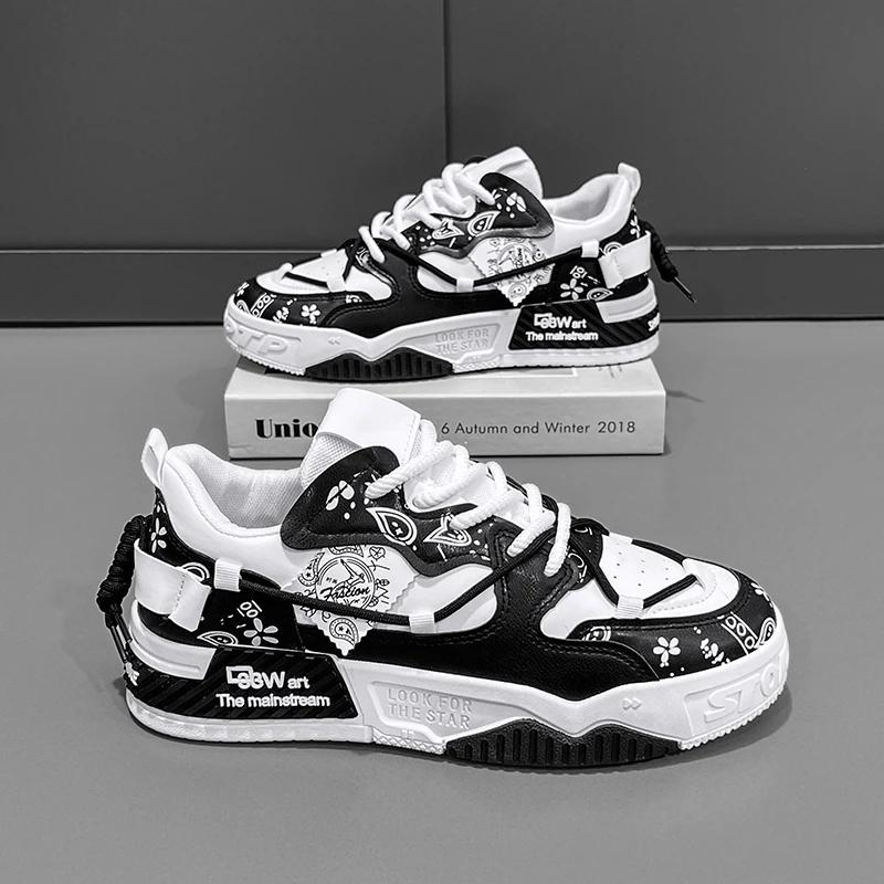 Men's Shoes 2025 New Summer All Casual Board Shoes Sports Thick Sole Increase Bread Shoes Non-slip Wear-resistant Casual Shoes